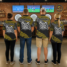 Load image into Gallery viewer, Custom Darts Shirt For Women Personalized Zig-Zag Pattern Dart Jersey, Cool Dart Team Shirts|Yellow TDM5454