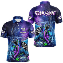 Load image into Gallery viewer, Funny Grim Reaper Blue Purple Galaxy Dart Shirts For Men Custom Glowing Dart Jerseys Outfits TDM3561