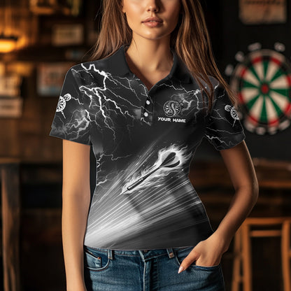 White And Black 3D Thunder Lightning Custom Cobra Snake Women Dart Shirt Jersey Best Dart Team Shirt TDM3721