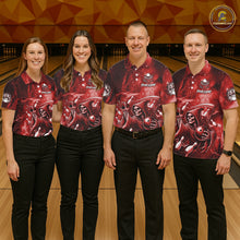 Load image into Gallery viewer, Funny Red Grim Reaper Galaxy Bowling Shirt For Men Custom Bowling Team Jersey Polo &amp; 1/4 Zip TDM6078