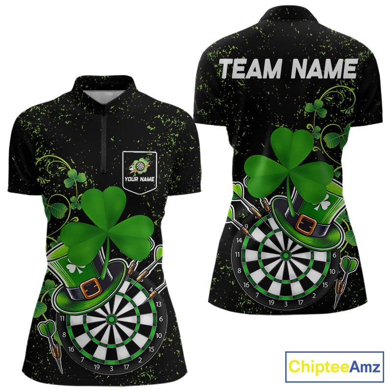 Luckiest Shamrock Grunge Dart Shirts For Women Custom Patrick Day Dart Jersey TDM3591