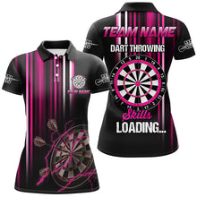Load image into Gallery viewer, Darts Throwing Skills Loading Custom Pink Darts Shirts For Women Custom Funny Darts Apparel Jerseys TDM2278