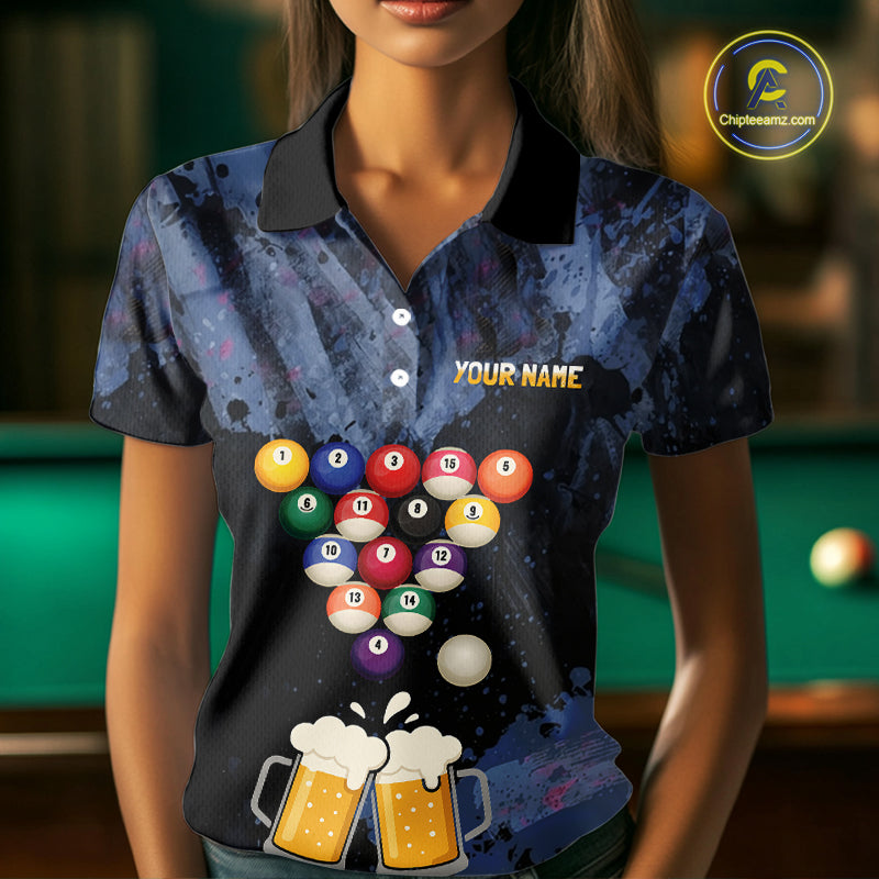 Pool And Beer That's Why I'm Here Billiard Shirt For Women Custom Funny Billiard Team Jersey TDM4831
