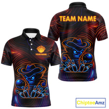 Load image into Gallery viewer, Funny Neon Tornado Pin Bowling Shirt For Men Custom Bowling Team Jersey Polo &amp; 1/4 Zip TDM6148