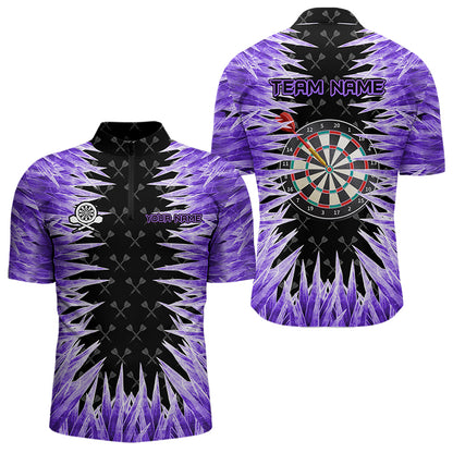 Personalized Darts Board Purple Icy 3D Printed Men Dart Shirts Custom Cool Dart Jerseys For Team TDM3482