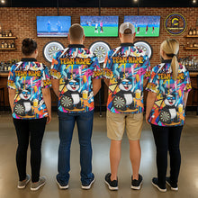Load image into Gallery viewer, Funny Panda Colorful Graffiti Darts Shirt For Men Custom Darts Team Jersey Polo &amp; 1/4 Zip TDM6394