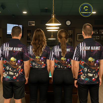 Funny 8 Ball Pool Graffiti Style Billiard Shirt For Men Custom Billiard Team Jersey Outfit TDM5548