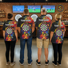 Load image into Gallery viewer, Grunge Colorful Paint Women Dart Shirts With Pocket Custom Darts Team Jersey TDM1894