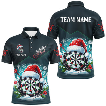 Funny Dart Board Santa Custom Dart Shirts For Men, Christmas Dart Gifts Dart Team Jerseys TDM2833