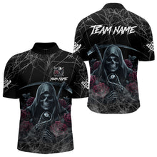 Load image into Gallery viewer, Grim Reaper 8 Ball Pool Roses Men's Billiard Shirt Custom Billiard Jersey, Billiard Team Shirts TDM3796