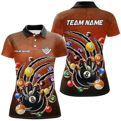 Personalized Funny Billiard Claws 3D Printed Women Billiard Shirts Custom Billiard Balls Team Jerseys TDM1908