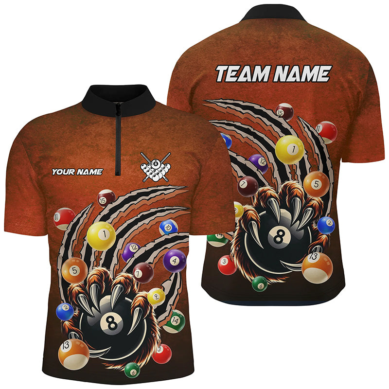 Personalized Funny Billiard Claws 3D Printed Men Billiard Shirts Custom Billiard Balls Team Jerseys TDM1908