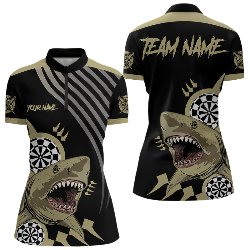 Funny Shark Darts Shirt With Pocket Option For Women Custom Dart Team Jersey TDM3655