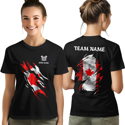 Canada Flag Darts T-Shirts Custom Patriotic Darts Team Shirts, Darts Lover Shirts Gifts TDM3928