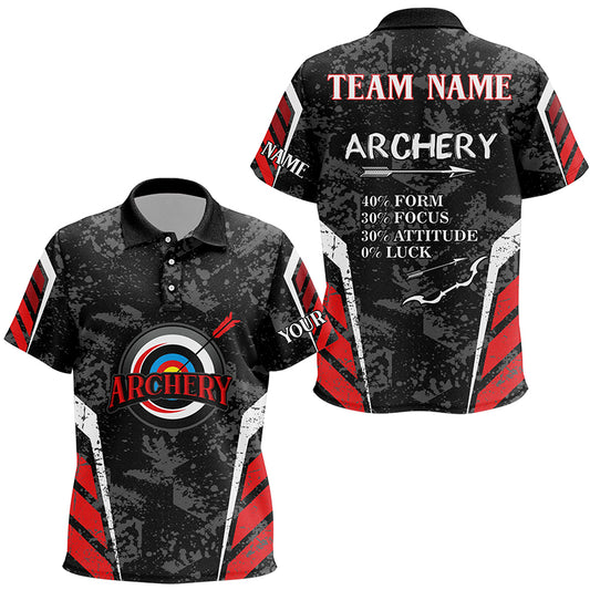 Personalized Archery Target Vintage Style Kid Polo Shirts Custom 3D Funny Archery Jersey Shirts TDM0458
