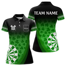 Load image into Gallery viewer, Patrick Shamrock Dart Shirt With Pocket Option For Women Custom Dart Jersey TDM3517
