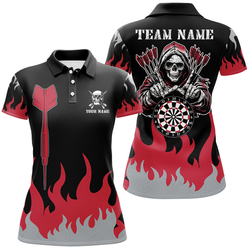 Personalized Dart Arrow And Flame Pattern Custom Women Dart Shirts, Grim Reaper  Dart Jerseys TDM2884