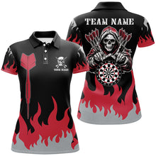 Load image into Gallery viewer, Personalized Dart Arrow And Flame Pattern Custom Women Dart Shirts, Grim Reaper  Dart Jerseys TDM2884