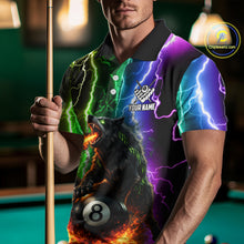 Load image into Gallery viewer, Colorful Lightning 8 Ball Wolf Billiard Shirt For Men Custom Pool Team Jersey Polo &amp; 1/4 Zip TDM5987