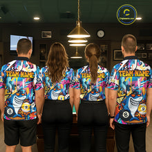 Load image into Gallery viewer, Funny Shark Colorful Graffiti Style Custom 8 &amp; 9 Ball Billiard Shirt For Men, Billiard Team Jersey TDM5852