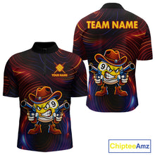 Load image into Gallery viewer, Funny Neon 9 Ball Billiard Shirt For Men Custom Pool Team Shirt, Billiard Jersey Polo &amp; 1/4 Zip TDM6248