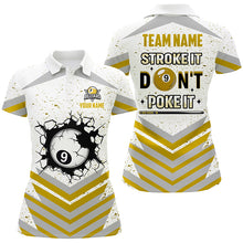 Load image into Gallery viewer, Personalized Stroke It Don't Poke It 9 Ball Pool Shirts For Women Custom Funny Billiard Team Jersey TDM1578