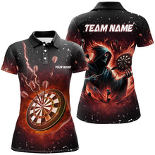 Load image into Gallery viewer, Personalized  Grim Reaper Fire Dart Shirts For Women Custom Darts League Team Jerseys TDM2918