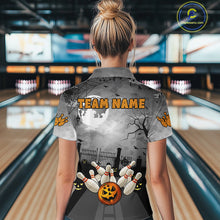 Load image into Gallery viewer, Funny Bowling Halloween Shirt For Women Custom Halloween Bowling Jersey Team Polo &amp; 1/4 Zip TDM4949
