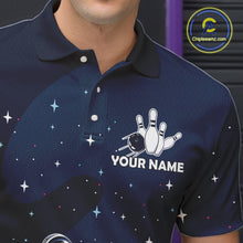 Load image into Gallery viewer, Custom Astronaut Galaxy Funny Bowling Jersey For Men, Bowling Polo &amp; Quarter Zip Team Shirts TDM6273