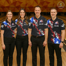 Load image into Gallery viewer, Personalize Puerto Rico Flag Smoke Bowling Shirt For Men Custom Patriotic Bowling Team Jersey TDM6022