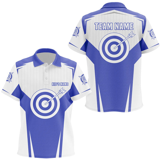 Blue Archery Jerseys Polo Shirts For Kid Custom Team Name Archery Uniform Jerseys Shirts TDM0707