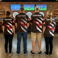 Load image into Gallery viewer, Personalized Canada Flag Darts Pattern Polo &amp; 1/4 Zip For Women Custom Canadian Darts Team Jerseys TDM5419