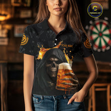 Load image into Gallery viewer, Darts And Beer That's Why I'm Here Custom Skeleton Dart Shirts For Women, Funny Drinking Jerseys TDM3989