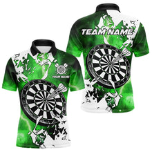 Load image into Gallery viewer, Lightning Grunge Dartboard Custom 3D Printed Darts Shirts For Men, Darts Team Jerseys |Green TDM3723