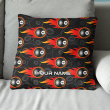 Load image into Gallery viewer, Custom 8 Ball Flame Full Printing Billiard Pillow, Snooker Pool Gifts TDM0749
