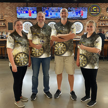 Load image into Gallery viewer, Yellow Black Smoke Dart Shirt With Pocket Option For Men Custom Dart Jerseys TDM5764