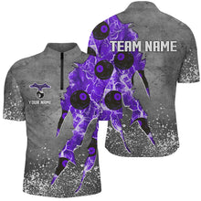 Load image into Gallery viewer, Custom Ball 8 Thunder Lighting Grunge Billiard Shirts For Men Best Billiard Team Jersey |Purple TDM1659