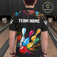 Load image into Gallery viewer, Funny Colorful Bowling Shirts For Men Custom Bowling Team Jersey Polo &amp; 1/4 Zip, Bowling Gifts TDM6590