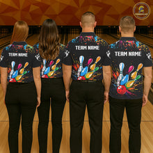 Load image into Gallery viewer, Funny Colorful Bowling Shirts For Men Custom Bowling Team Jersey Polo &amp; 1/4 Zip, Bowling Gifts TDM6590