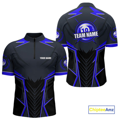 10 Ball Billiard Jerseys For Men Custom Polo & Quarter-Zip Billiard Team Shirt, 10 Ball Pool Shirt TDM3831