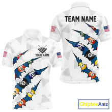 Load image into Gallery viewer, Personalized Scratch 8 Ball Billiard Shirt For Men Custom Pool Jersey, Billiard Team Shirt |Blue TDM5870