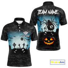 Load image into Gallery viewer, Personalized Funny Halloween Billiard Shirt For Men Custom Spider 8 Ball Pool Team Jerseys TDM4507