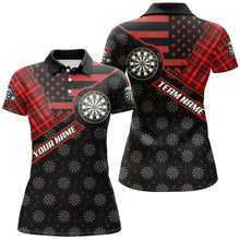 Load image into Gallery viewer, Red Darts Christmas American Flag Pattern Custom Dart Shirts For Women, Xmas Dart Jerseys Dart Gifts TDM3168