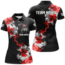 Load image into Gallery viewer, Personalize Grunge Canada Flag Smoke Billiard Shirts For Women Best Patriotic Billiard Jersey Uniform TDM2163