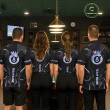 Load image into Gallery viewer, Customized 8 Ball Pool Crown Men's Billiard Shirts, Holographic Billiard Team Shirts, Pool Jerseys TDM5400
