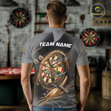 Load image into Gallery viewer, Personalized Eagle Lightning Darts Shirt For Men, Darts Team Jersey Polo &amp; 1/4 Zip |Gold TDM6306