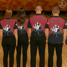 Load image into Gallery viewer, Bowling Team Wearing Canada Bowling Polo Shirts Back View