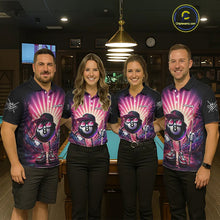 Load image into Gallery viewer, Funny 8 Ball Pool Neon Graffiti Billiard Shirt For Women Custom Billiard Jersey Team Polo &amp; 1/4 Zip TDM5443