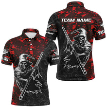 Load image into Gallery viewer, Personalized Red Abstract Grim Reaper Men Billiard Shirts, Halloween  Billiard Jerseys TDM2761