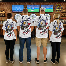 Load image into Gallery viewer, Custom Eagle Darts Jersey For Women, Grunge American Flag Patriotic Darts Team Shirt Polo &amp; 1/4 Zip TDM5959